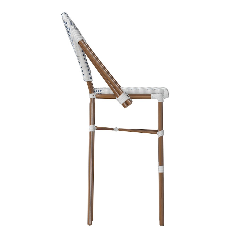 2PK White/Navy - Paris Stool. Picture 11