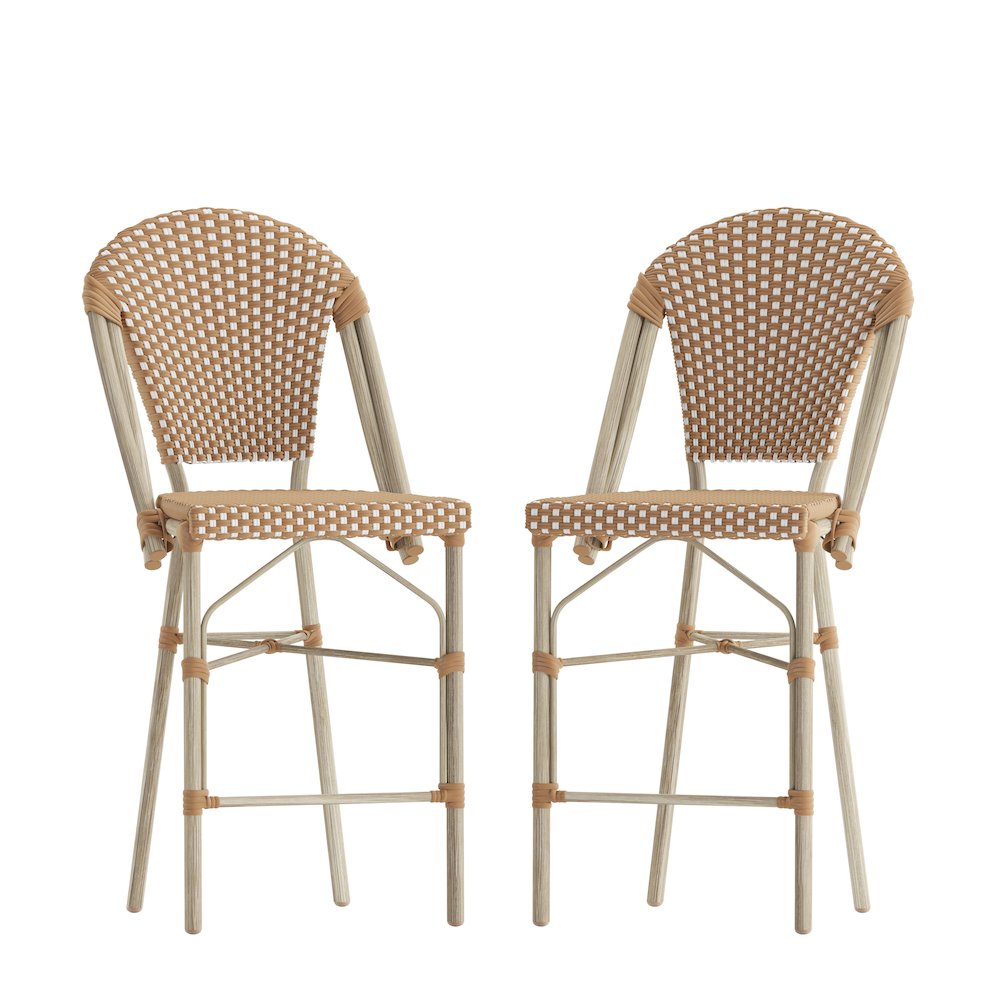 2PK Natural/White Paris Stool. Picture 3
