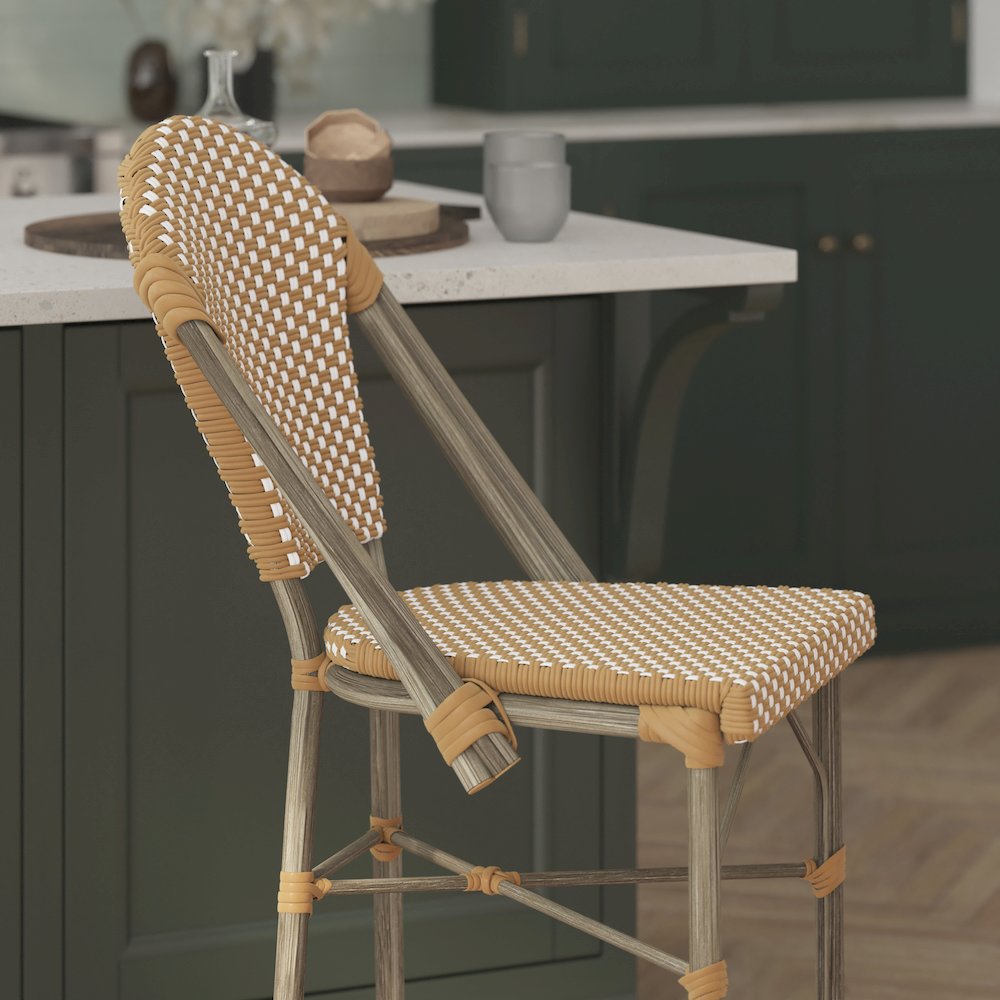 2PK Natural/White Paris Stool. Picture 8