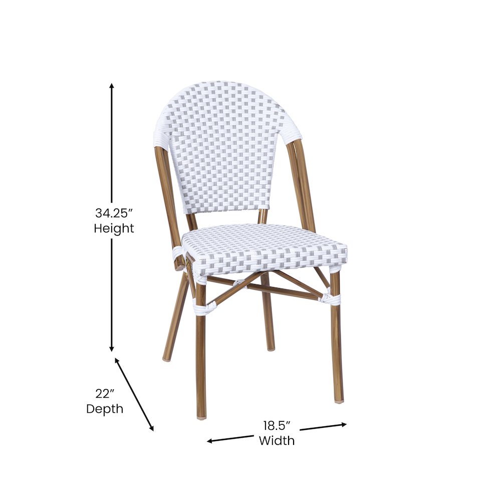 Classic Commercial Grade Indoor/Outdoor French Bistro Chair, Set of 2. Picture 6