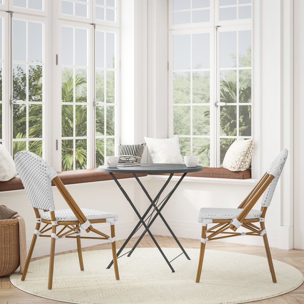 Classic Commercial Grade Indoor/Outdoor French Bistro Chair, Set of 2. Picture 2