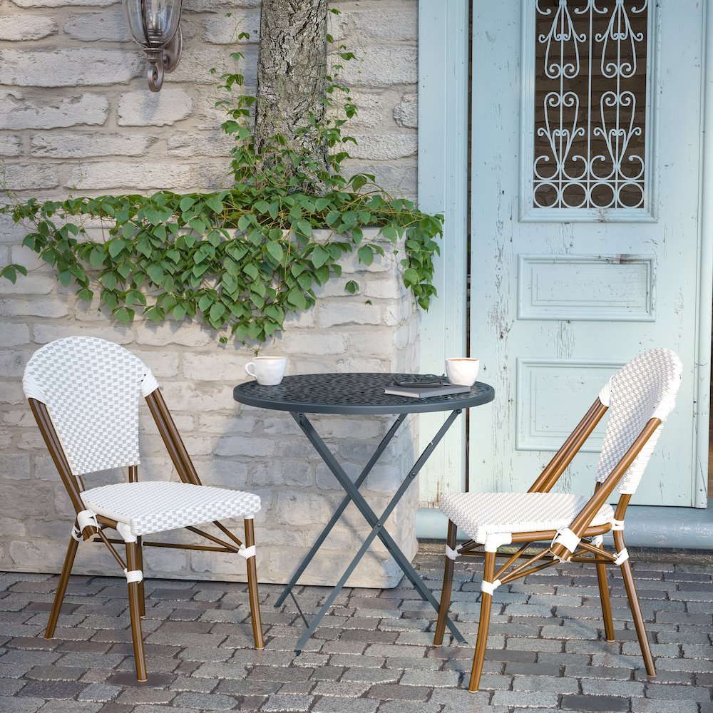 Classic Commercial Grade Indoor/Outdoor French Bistro Chair, Set of 2. Picture 7