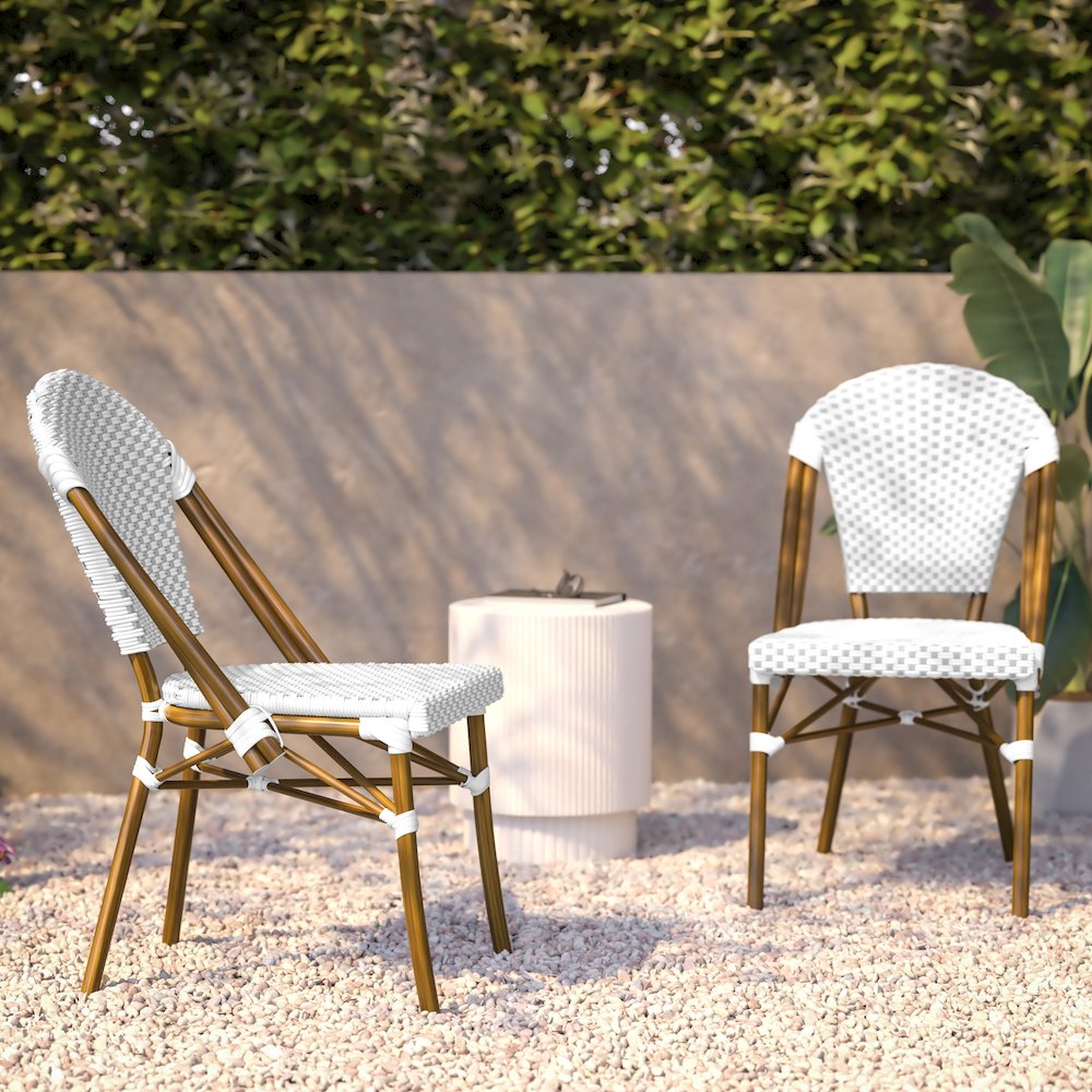 Classic Commercial Grade Indoor/Outdoor French Bistro Chair, Set of 2. Picture 8