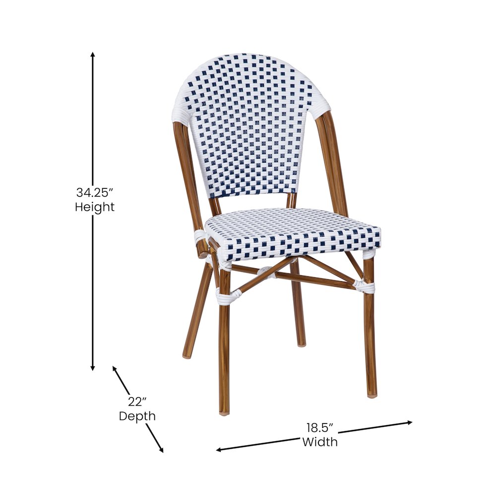 Classic Commercial Grade Indoor/Outdoor French Bistro Chair, Set of 2. Picture 6