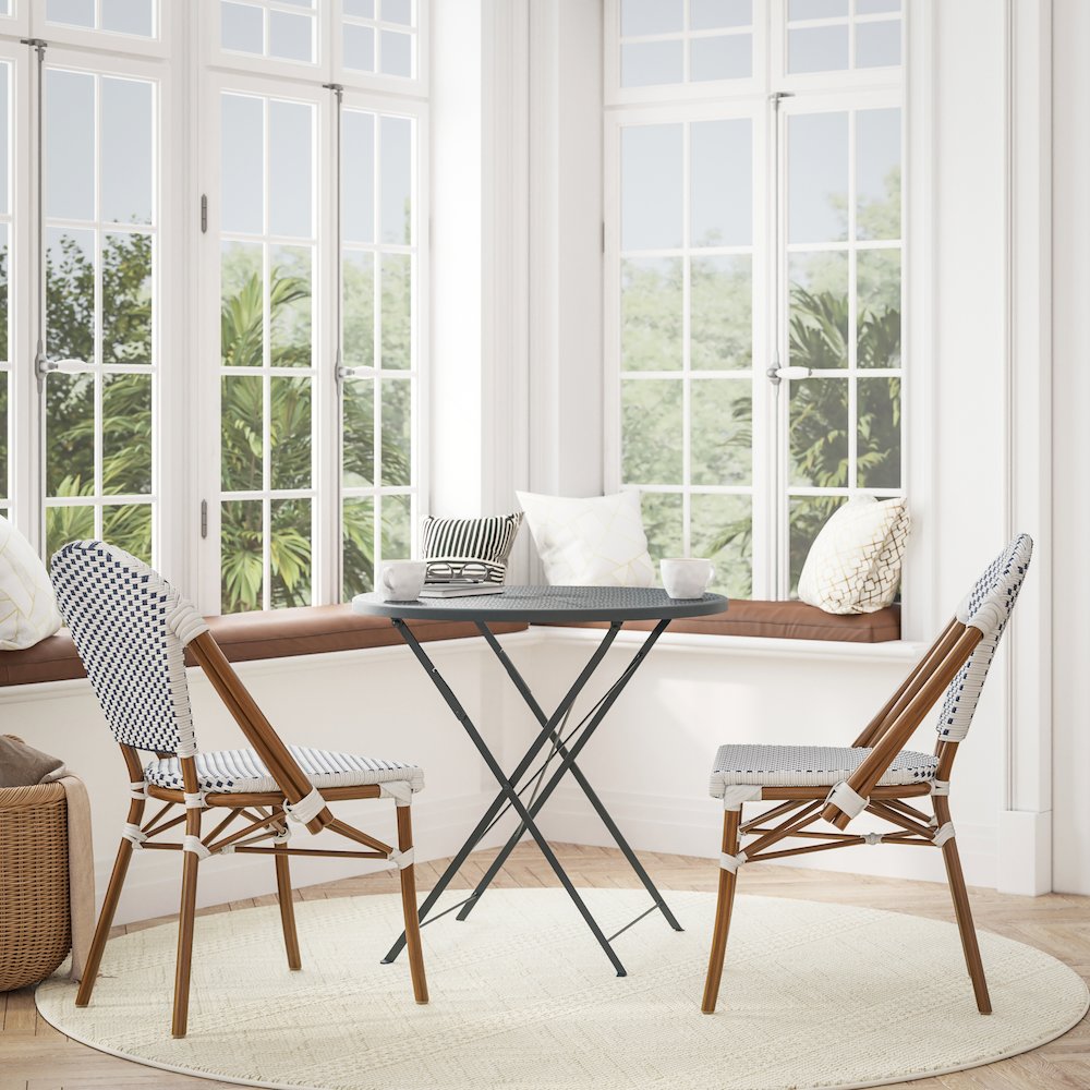 Classic Commercial Grade Indoor/Outdoor French Bistro Chair, Set of 2. Picture 2
