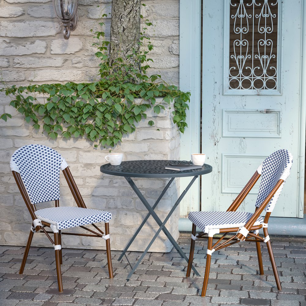 Classic Commercial Grade Indoor/Outdoor French Bistro Chair, Set of 2. Picture 7