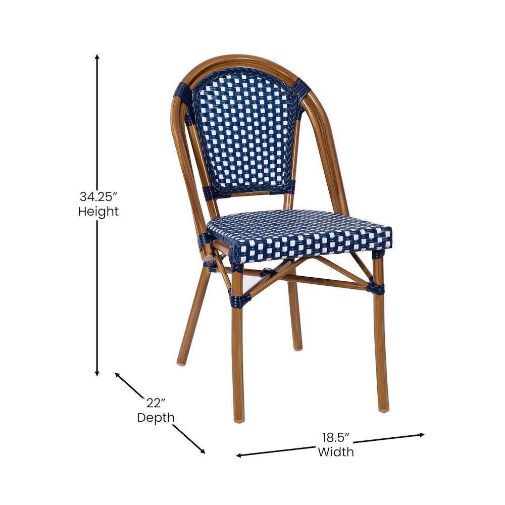 Classic Commercial Grade Indoor/Outdoor French Bistro Chair, Set of 2. Picture 6