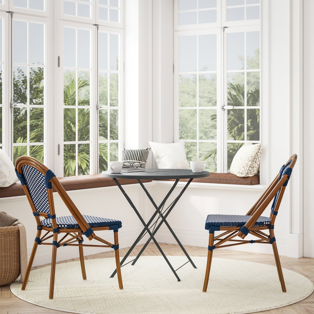 Classic Commercial Grade Indoor/Outdoor French Bistro Chair, Set of 2. Picture 2