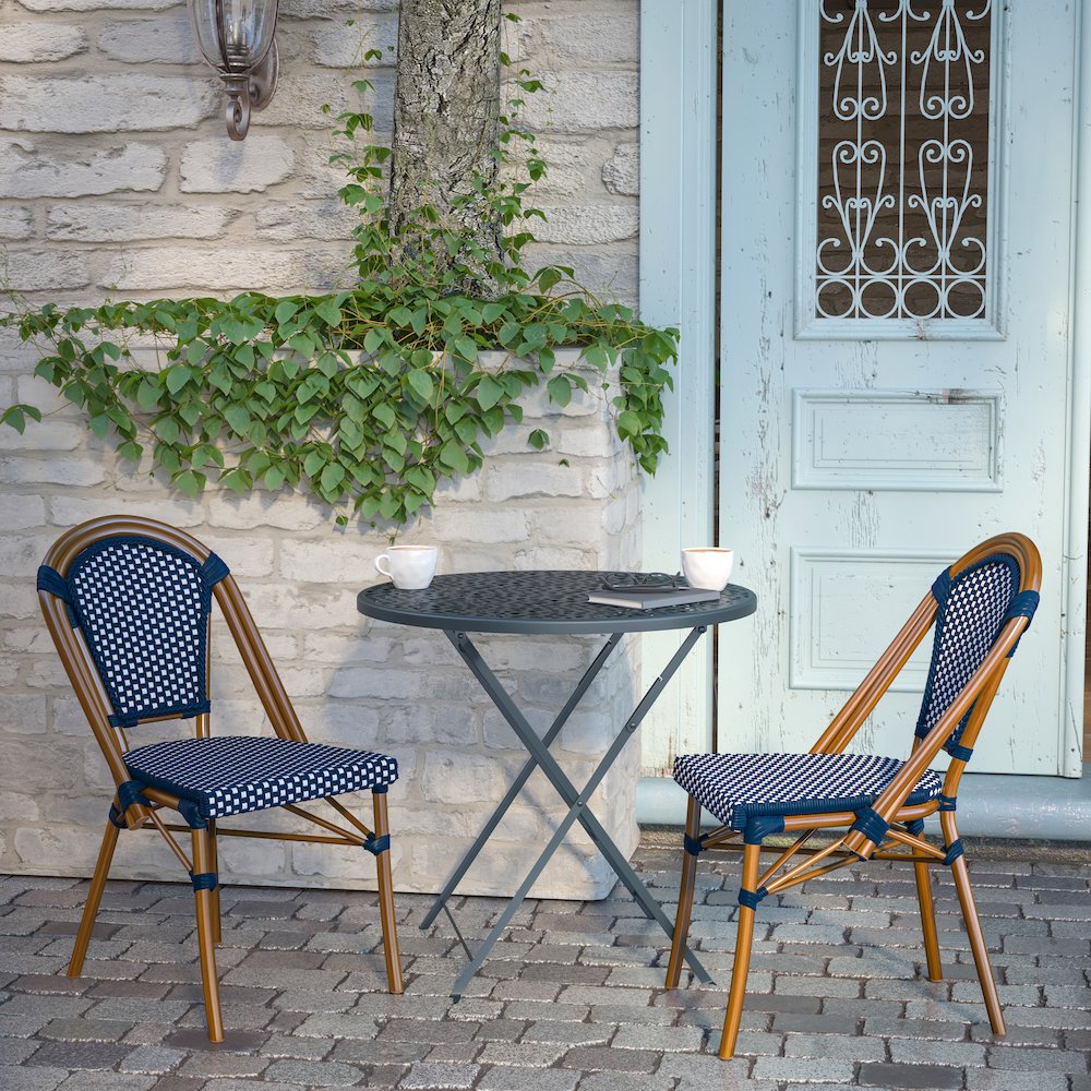 Classic Commercial Grade Indoor/Outdoor French Bistro Chair, Set of 2. Picture 7