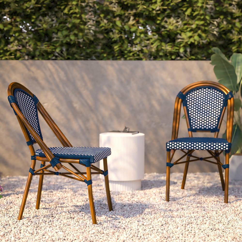 Classic Commercial Grade Indoor/Outdoor French Bistro Chair, Set of 2. Picture 8