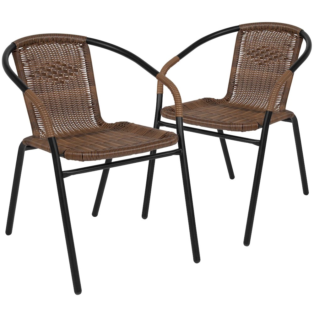 Set of 2 Contemporary Patio Chairs for Indoor and Outdoor Use. Picture 1