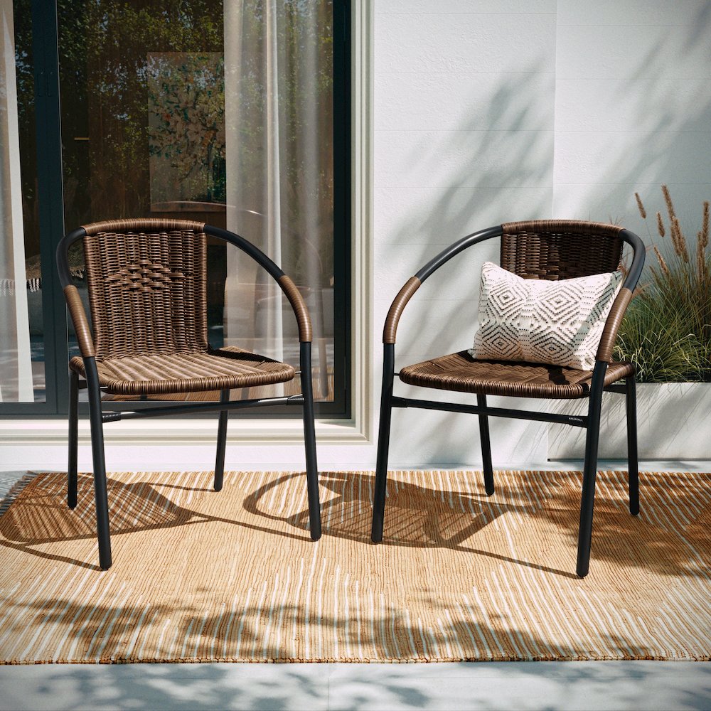 Set of 2 Contemporary Patio Chairs for Indoor and Outdoor Use. Picture 8