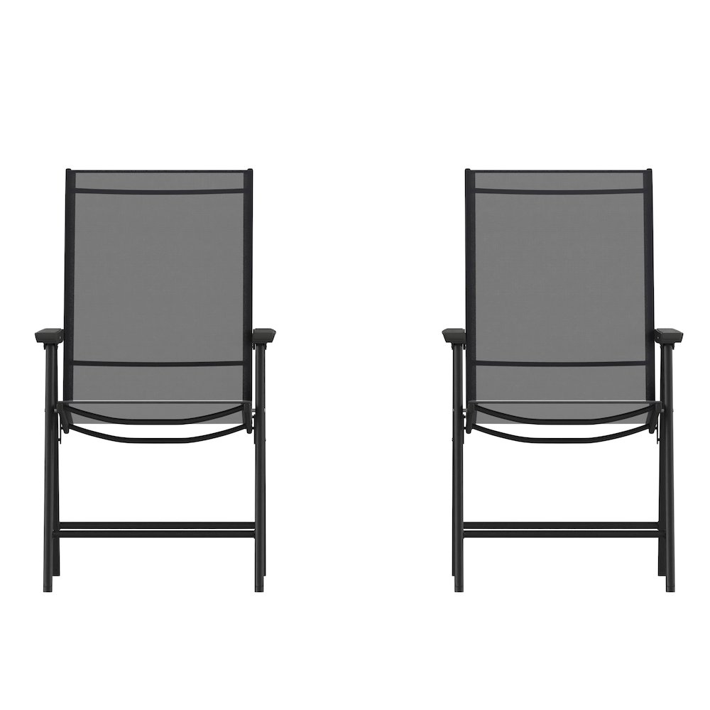 Set of 2 Modern Patio Folding Chairs. Picture 3