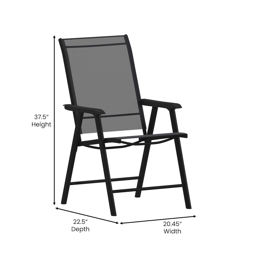 Set of 2 Modern Patio Folding Chairs. Picture 6