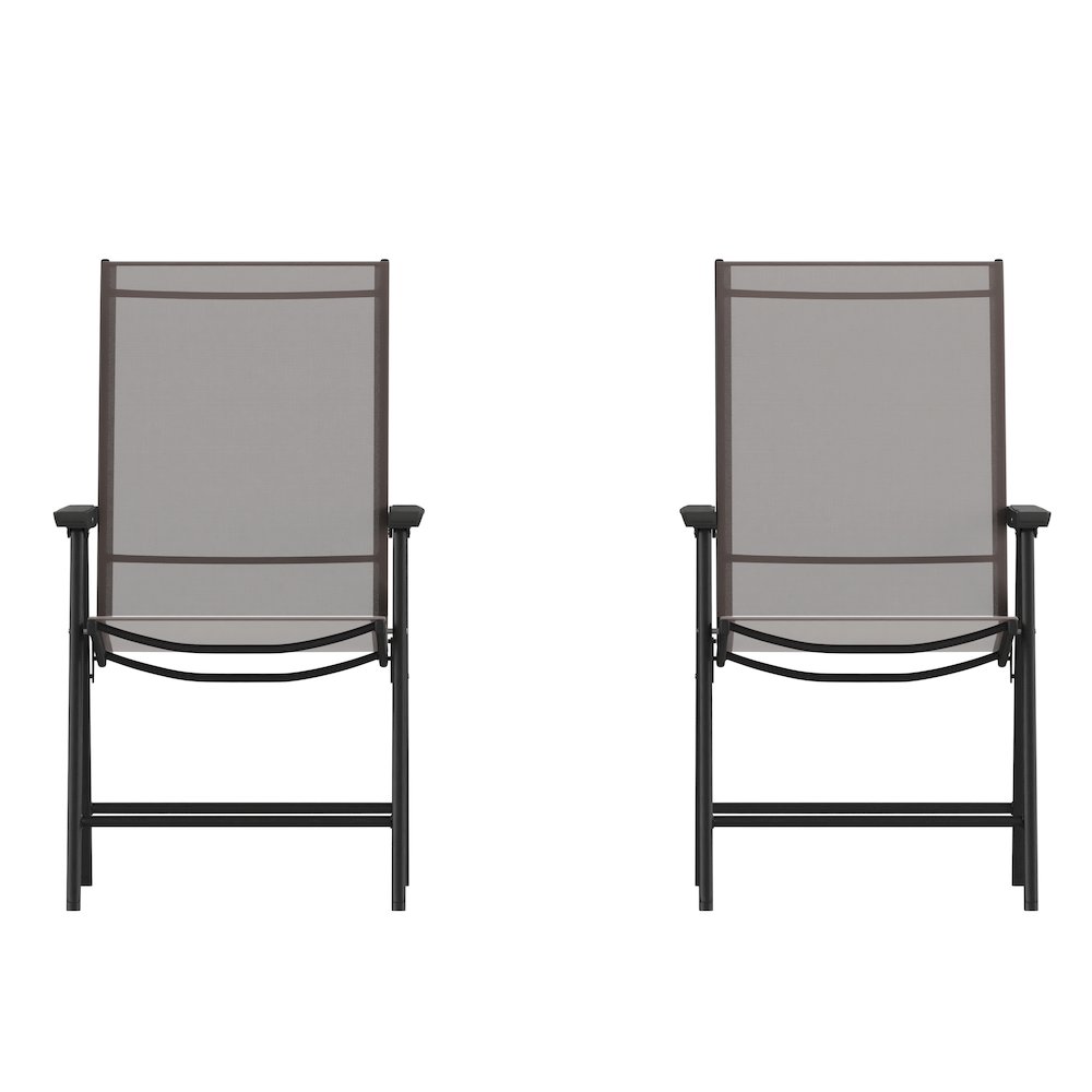 Set of 2 Modern Patio Folding Chairs. Picture 3