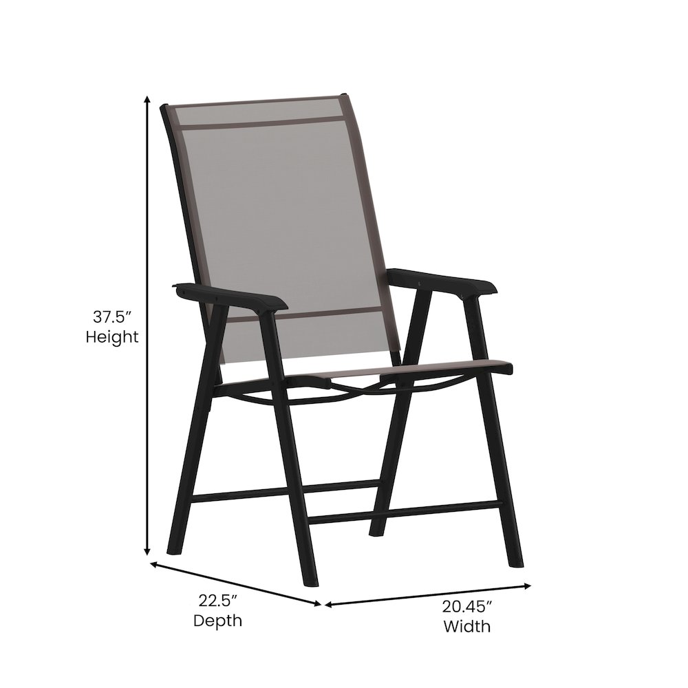 Set of 2 Modern Patio Folding Chairs. Picture 6