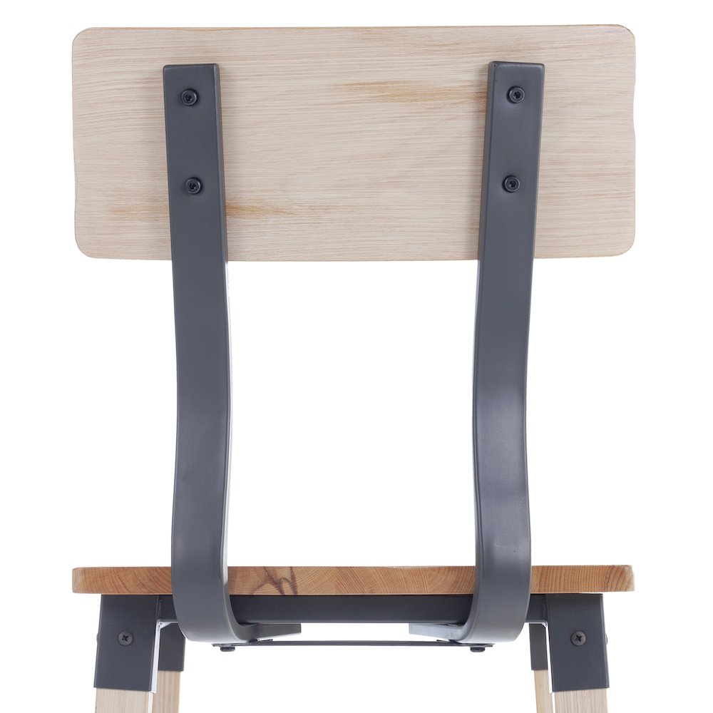 Jackson 2 Pack Rustic Antique White Industrial Wood Dining Barstool. Picture 16