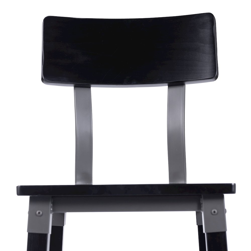 Jackson 2 Pack Commercial Grade Rustic Black Industrial Wood Dining Barstool. Picture 9