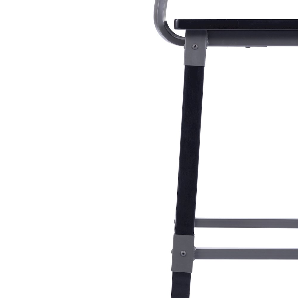 Jackson 2 Pack Commercial Grade Rustic Black Industrial Wood Dining Barstool. Picture 13
