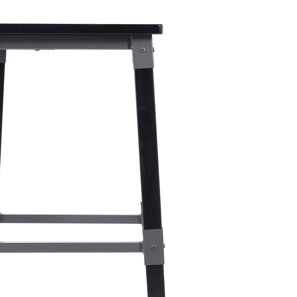 Jackson 2 Pack Commercial Grade Rustic Black Industrial Wood Dining Barstool. Picture 14