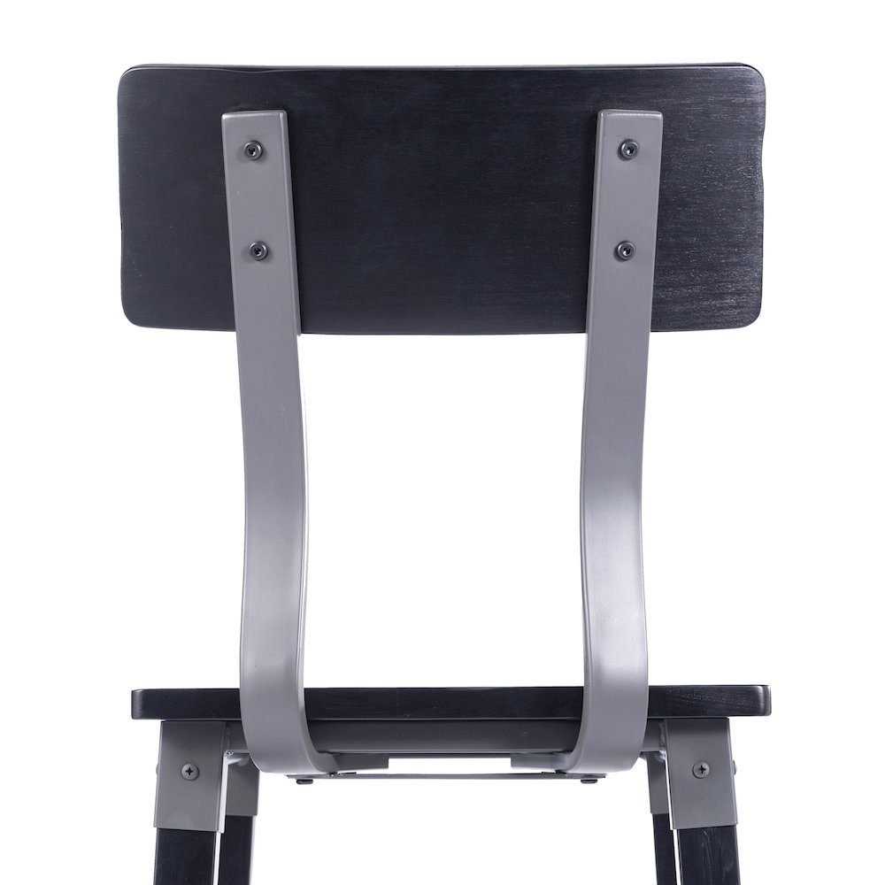 Jackson 2 Pack Commercial Grade Rustic Black Industrial Wood Dining Barstool. Picture 16