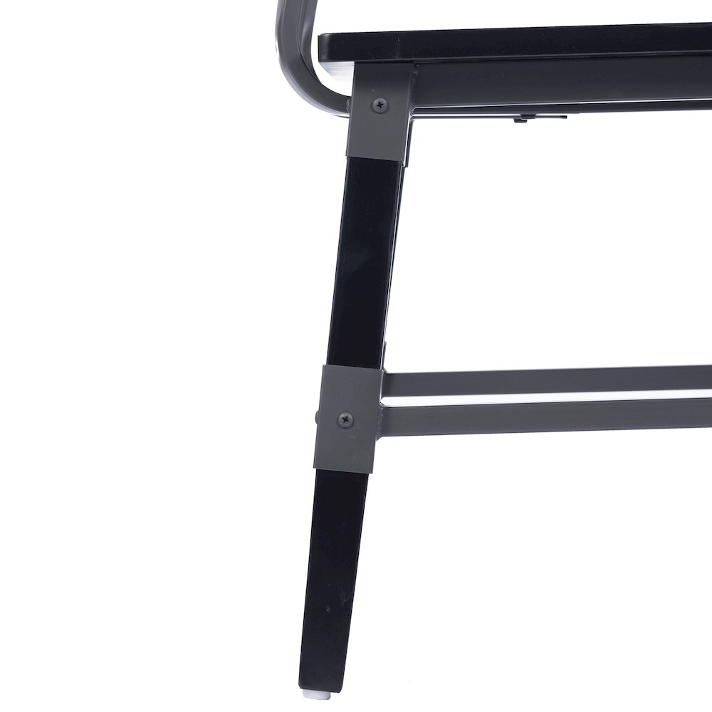 Jackson 2 Pack Commercial Grade Rustic Black Industrial Wood Dining Chair. Picture 14