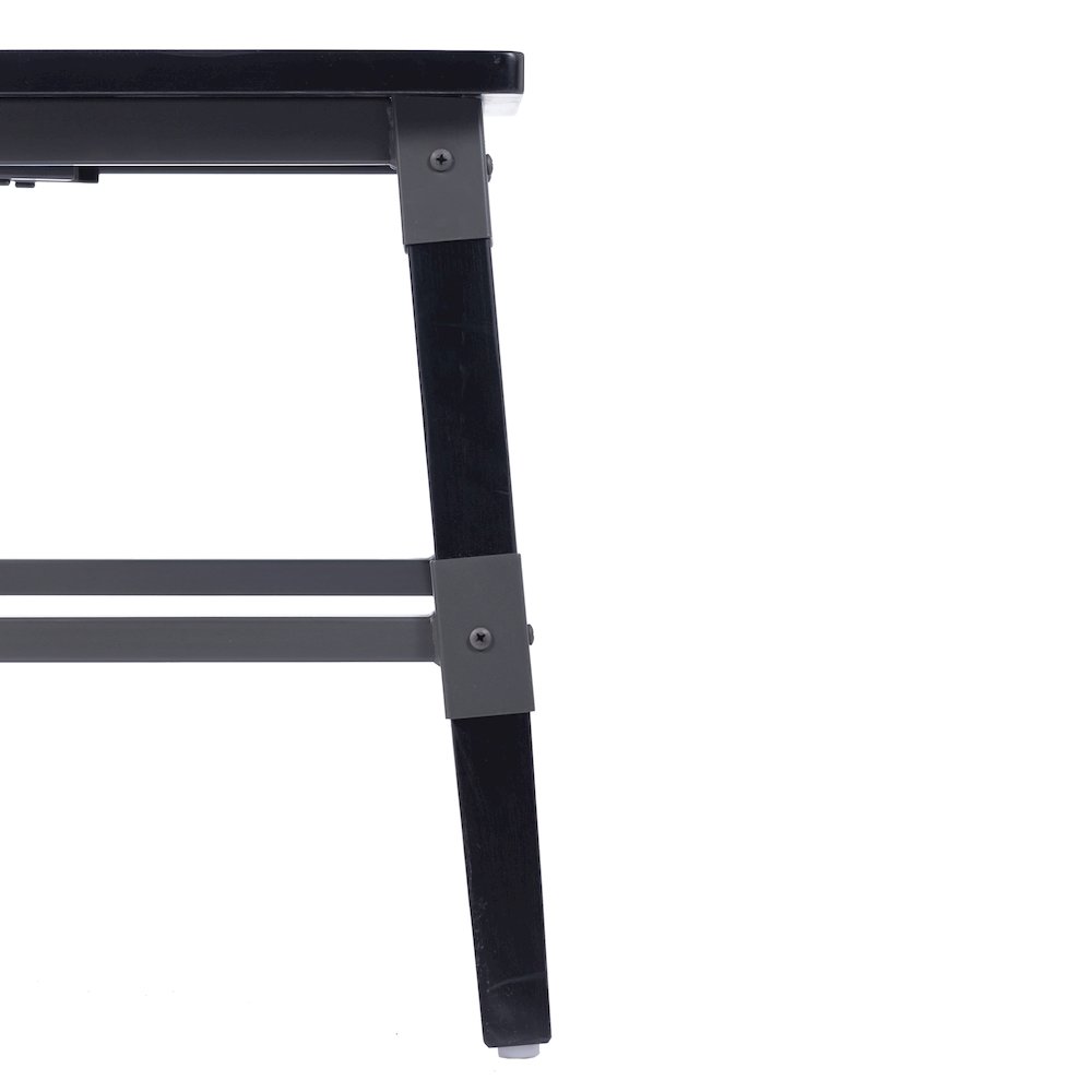 Jackson 2 Pack Commercial Grade Rustic Black Industrial Wood Dining Chair. Picture 15