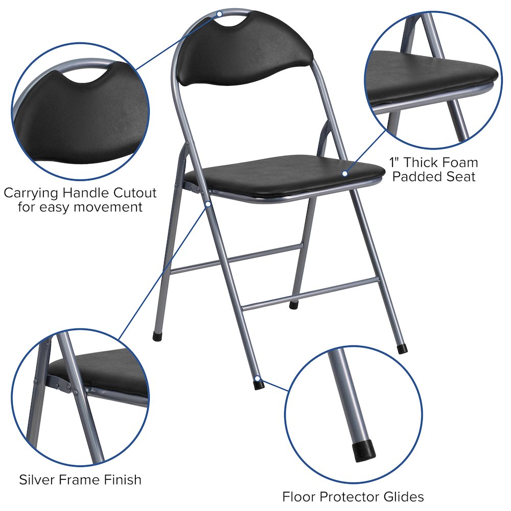 Set of 2: Padded Metal Folding Chair. Picture 6