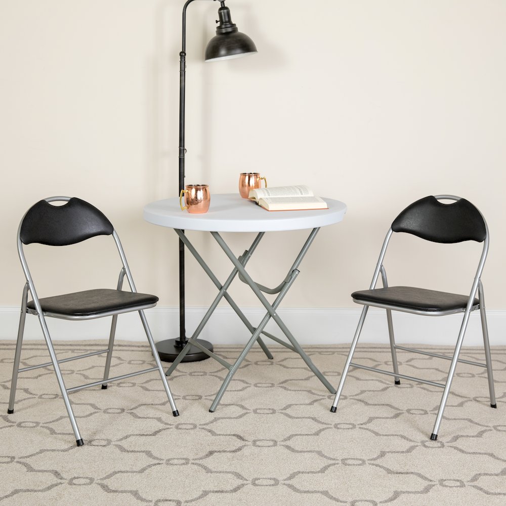 Set of 2: Padded Metal Folding Chair. Picture 2