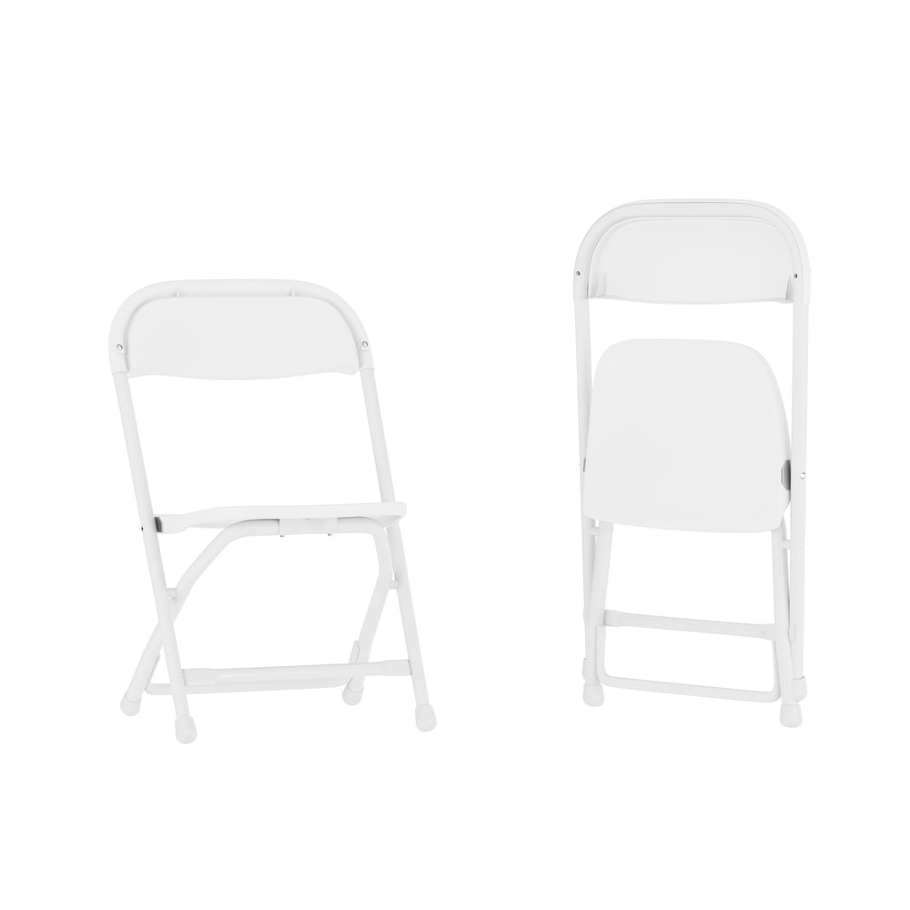 2 Pk. Kids White Plastic Folding Chair. Picture 3