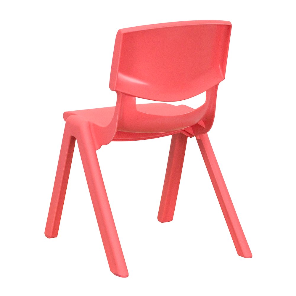 2 Pack Red Plastic Stackable School Chair with 12" Seat Height. Picture 8