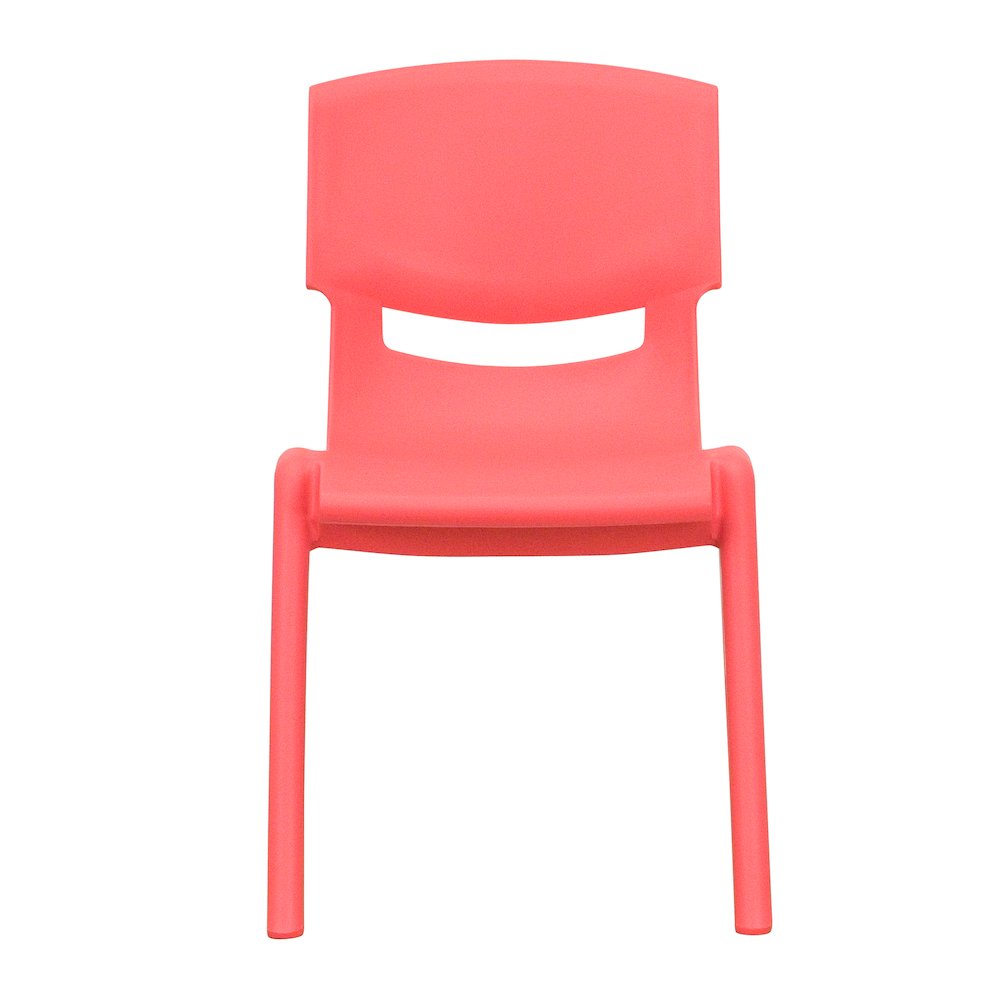 2 Pack Red Plastic Stackable School Chair with 12" Seat Height. Picture 11