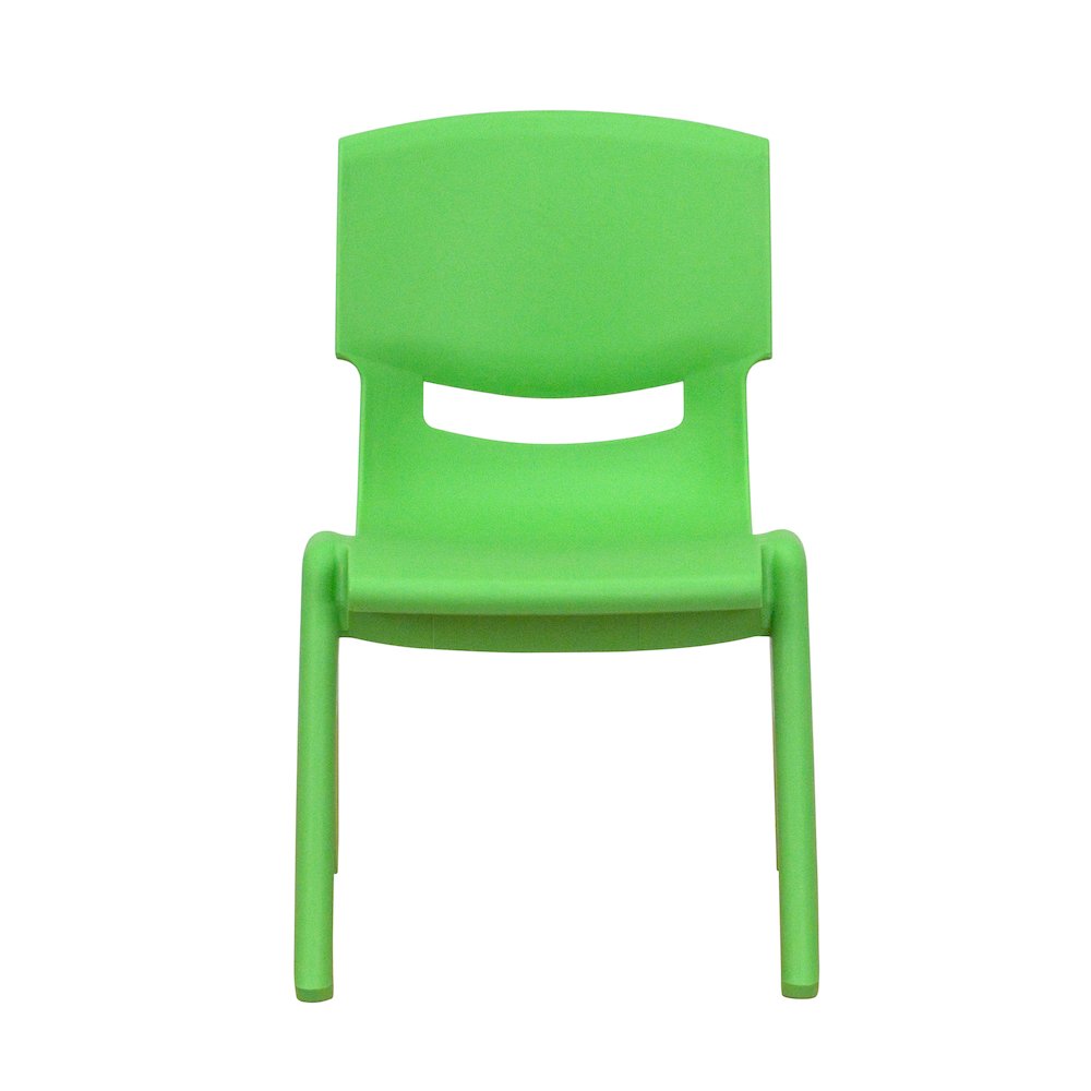 2 Pack Green Plastic Stackable School Chair with 10.5'' Seat Height. Picture 13