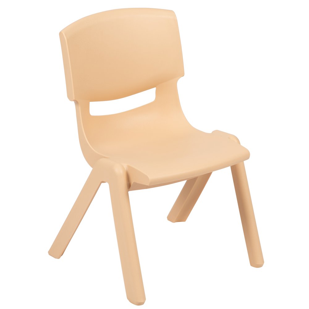 2 Pack Natural Plastic Stackable School Chair with 10.5" Seat Height. Picture 11