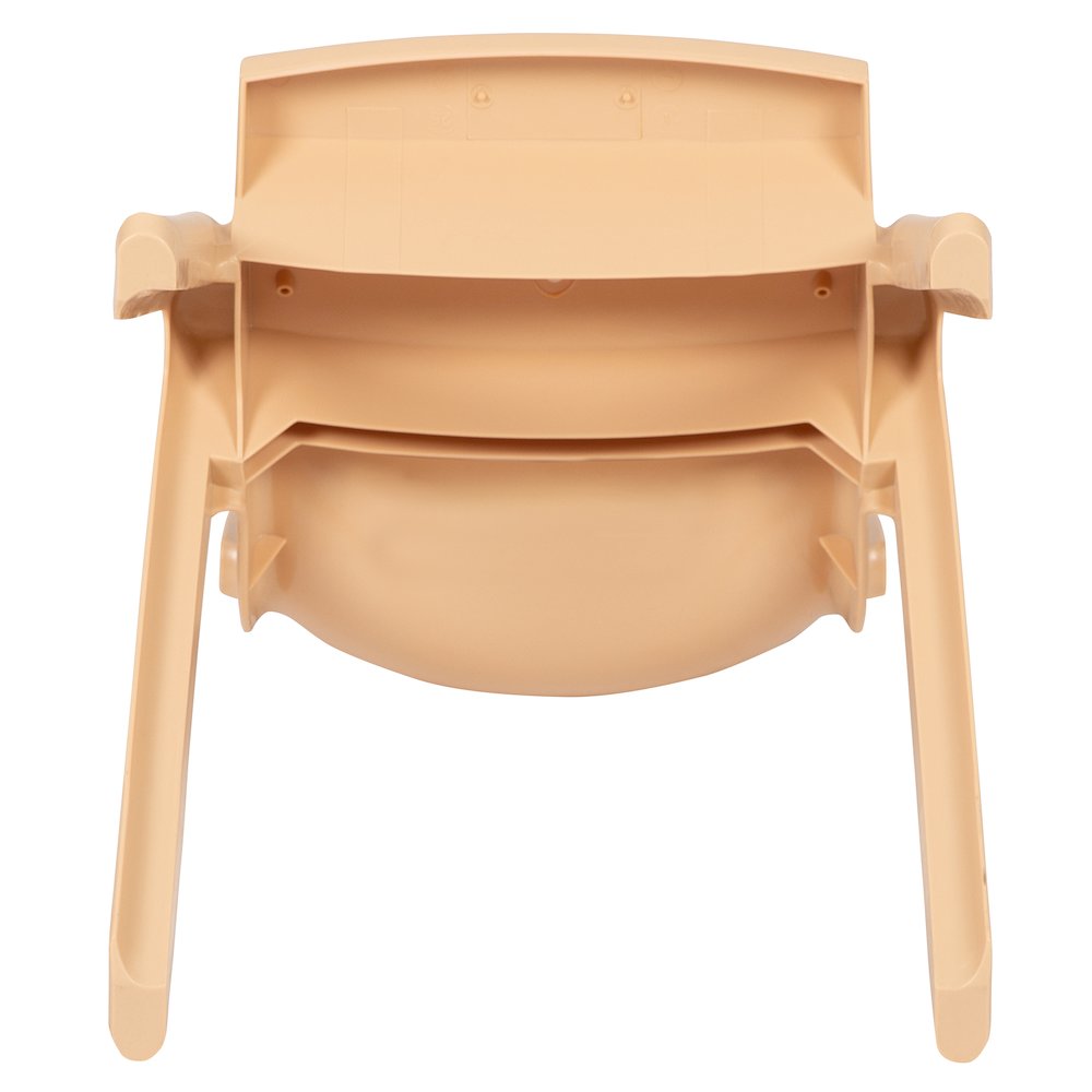 2 Pack Natural Plastic Stackable School Chair with 10.5" Seat Height. Picture 14