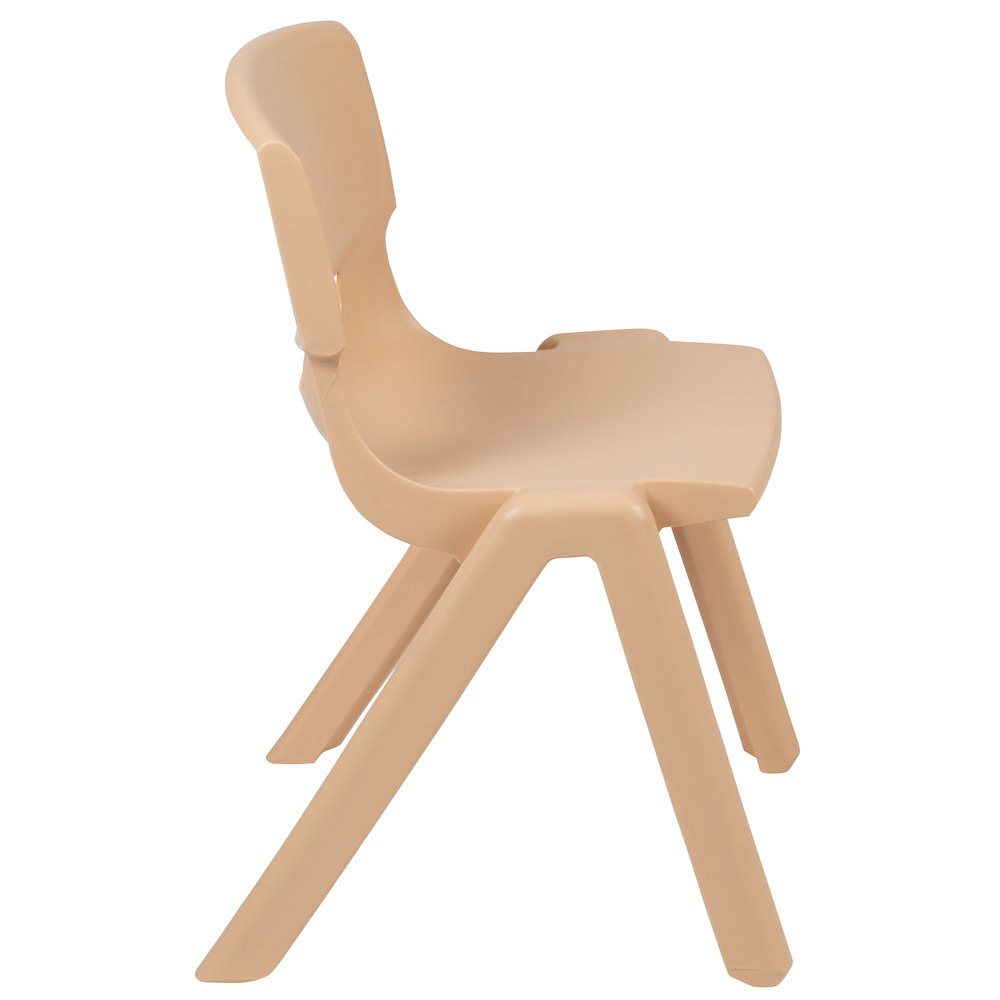 2 Pack Natural Plastic Stackable School Chair with 13.25" Seat Height. Picture 10