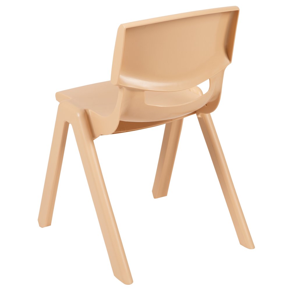 2 Pack Natural Plastic Stackable School Chair with 13.25" Seat Height. Picture 8