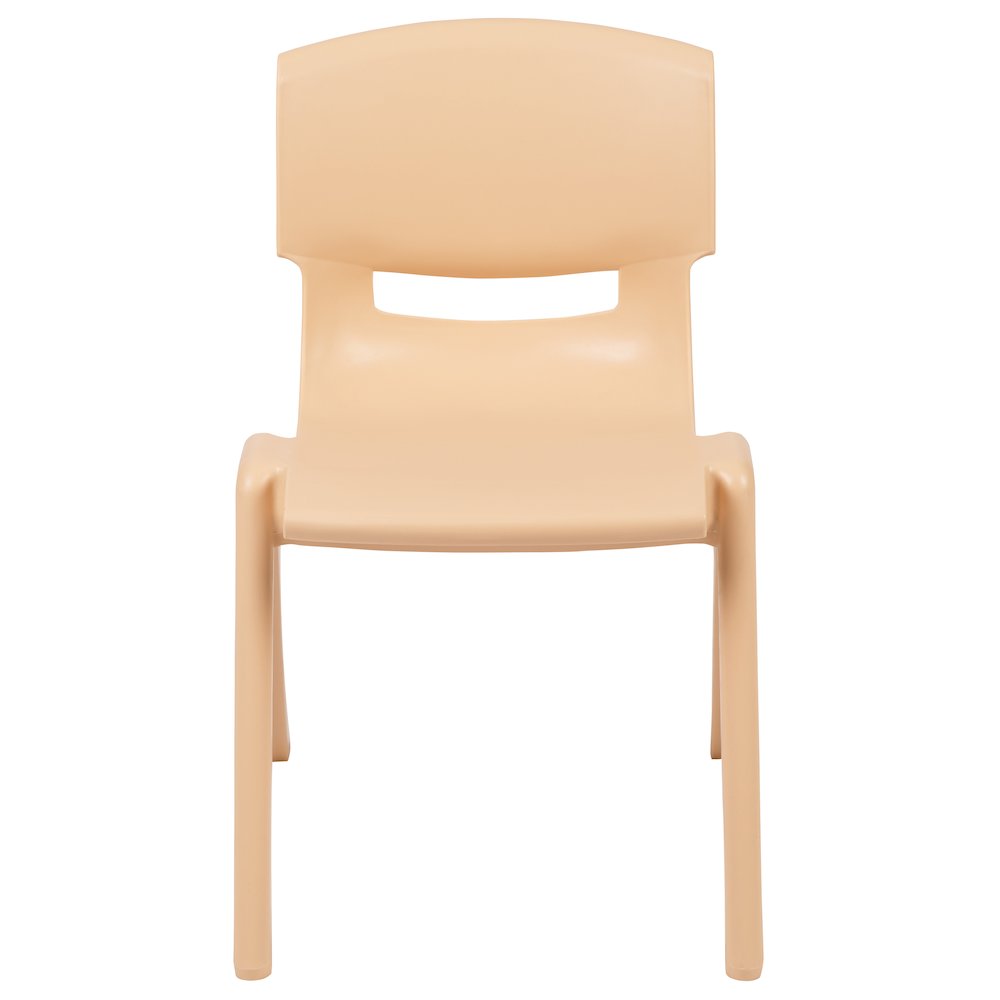 2 Pack Natural Plastic Stackable School Chair with 13.25" Seat Height. Picture 11