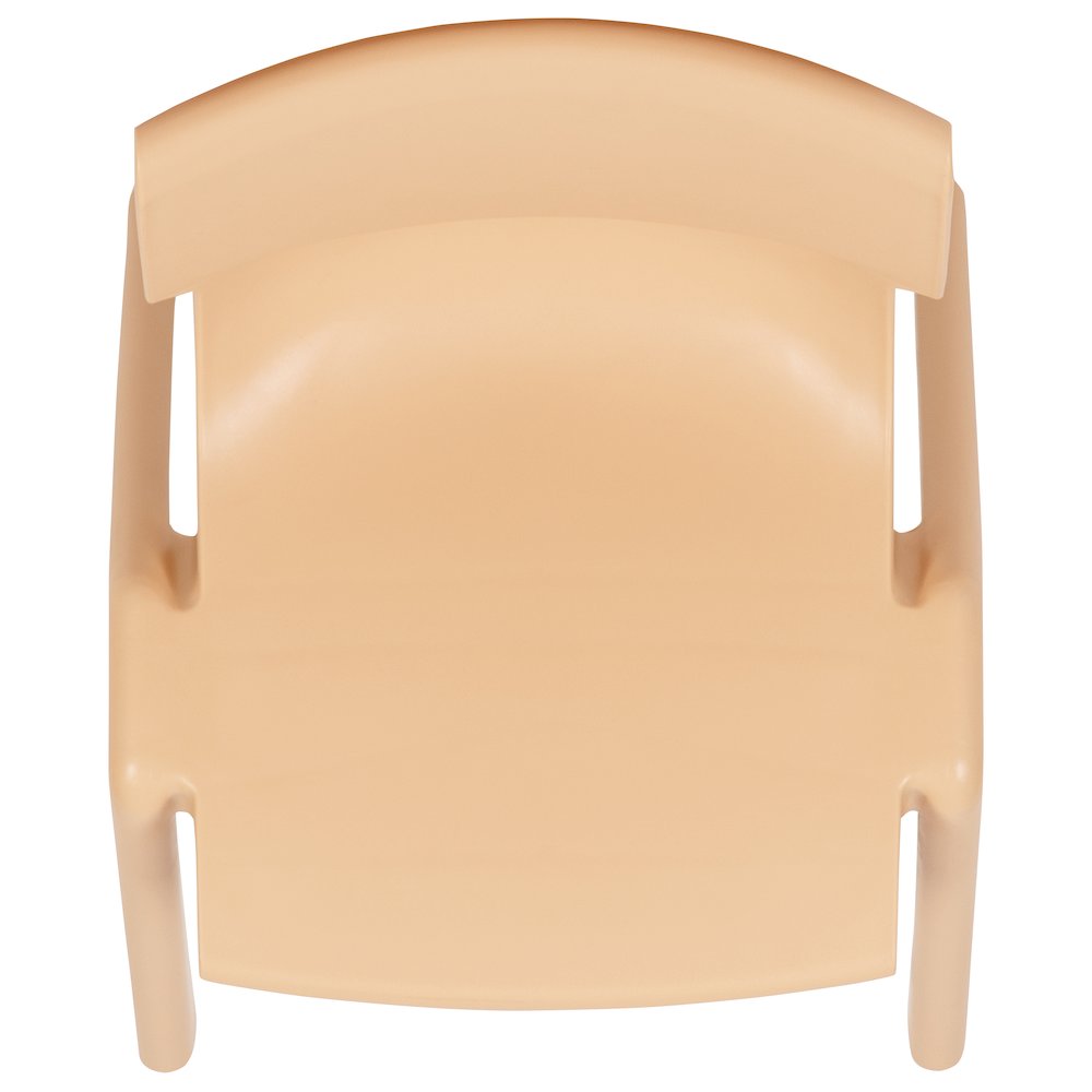 2 Pack Natural Plastic Stackable School Chair with 13.25" Seat Height. Picture 12