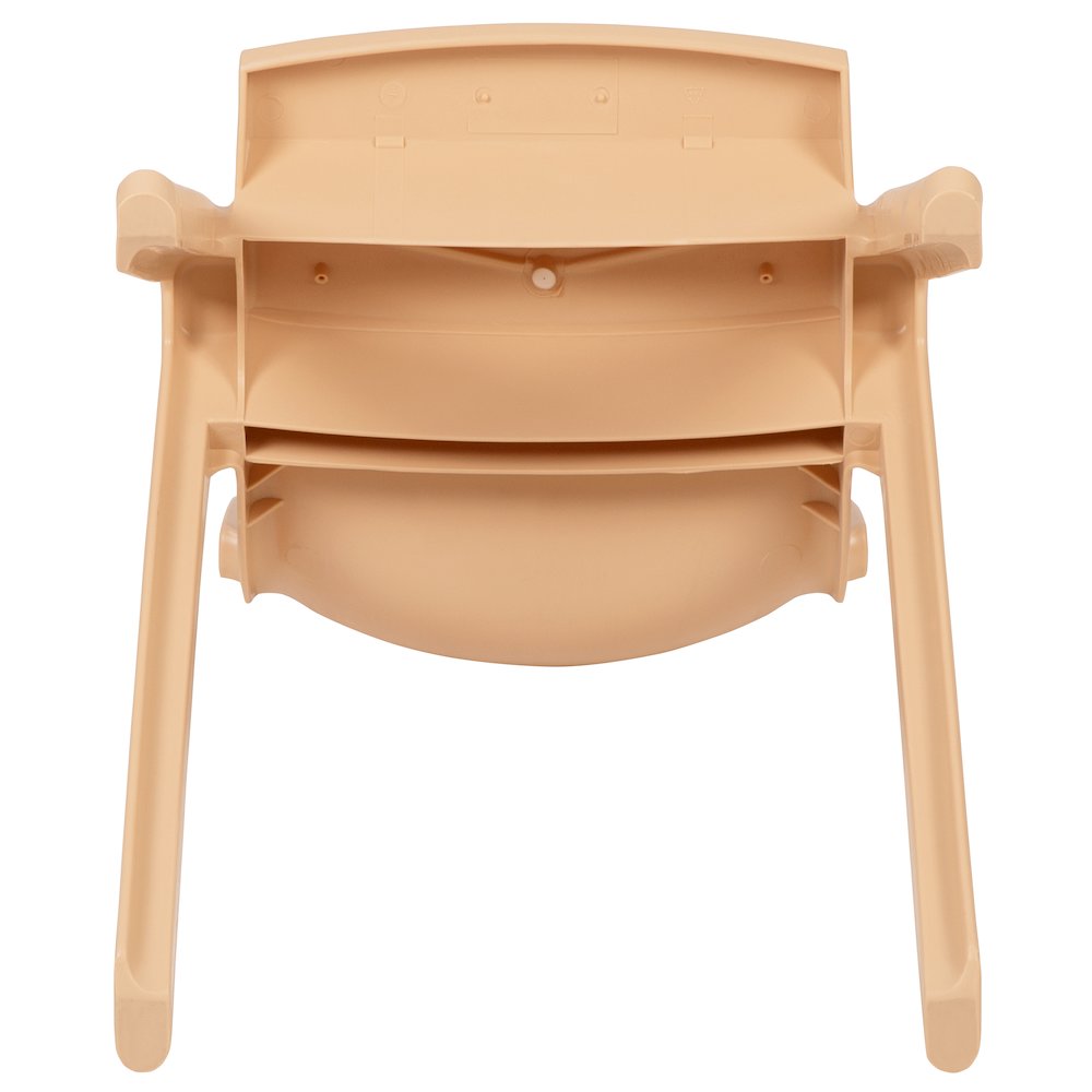 2 Pack Natural Plastic Stackable School Chair with 13.25" Seat Height. Picture 13