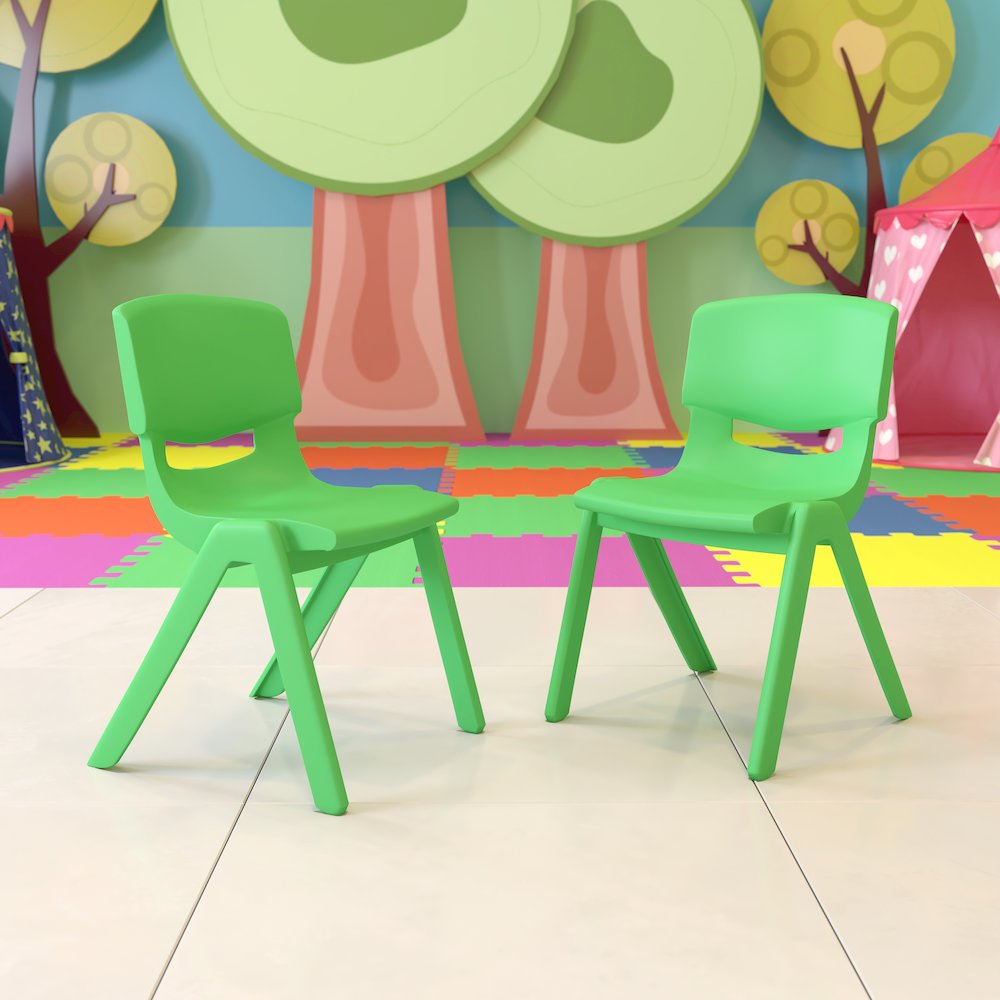 Set of 2 Stacking Plastic Chairs for Elementary Students. Picture 2