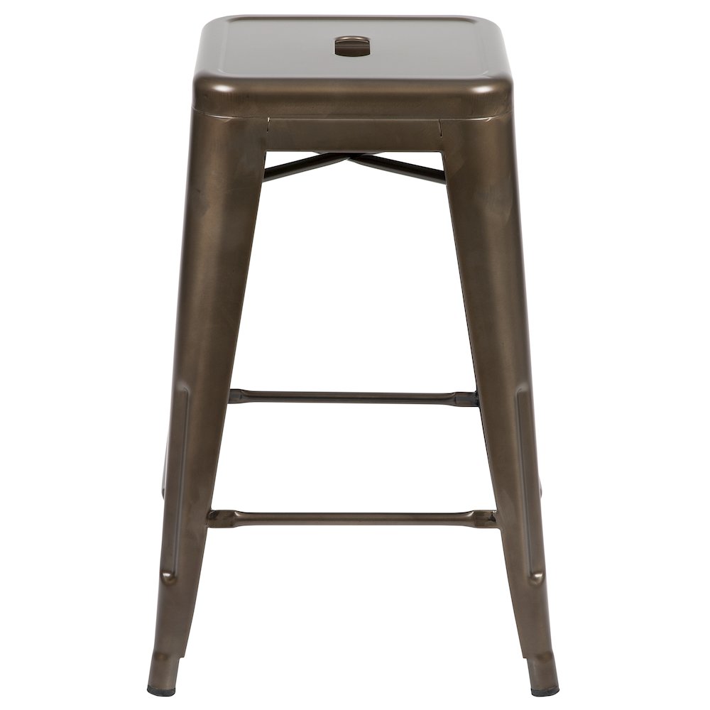 Modern Industrial Metal Stool in Gun Metal Gray. Picture 10