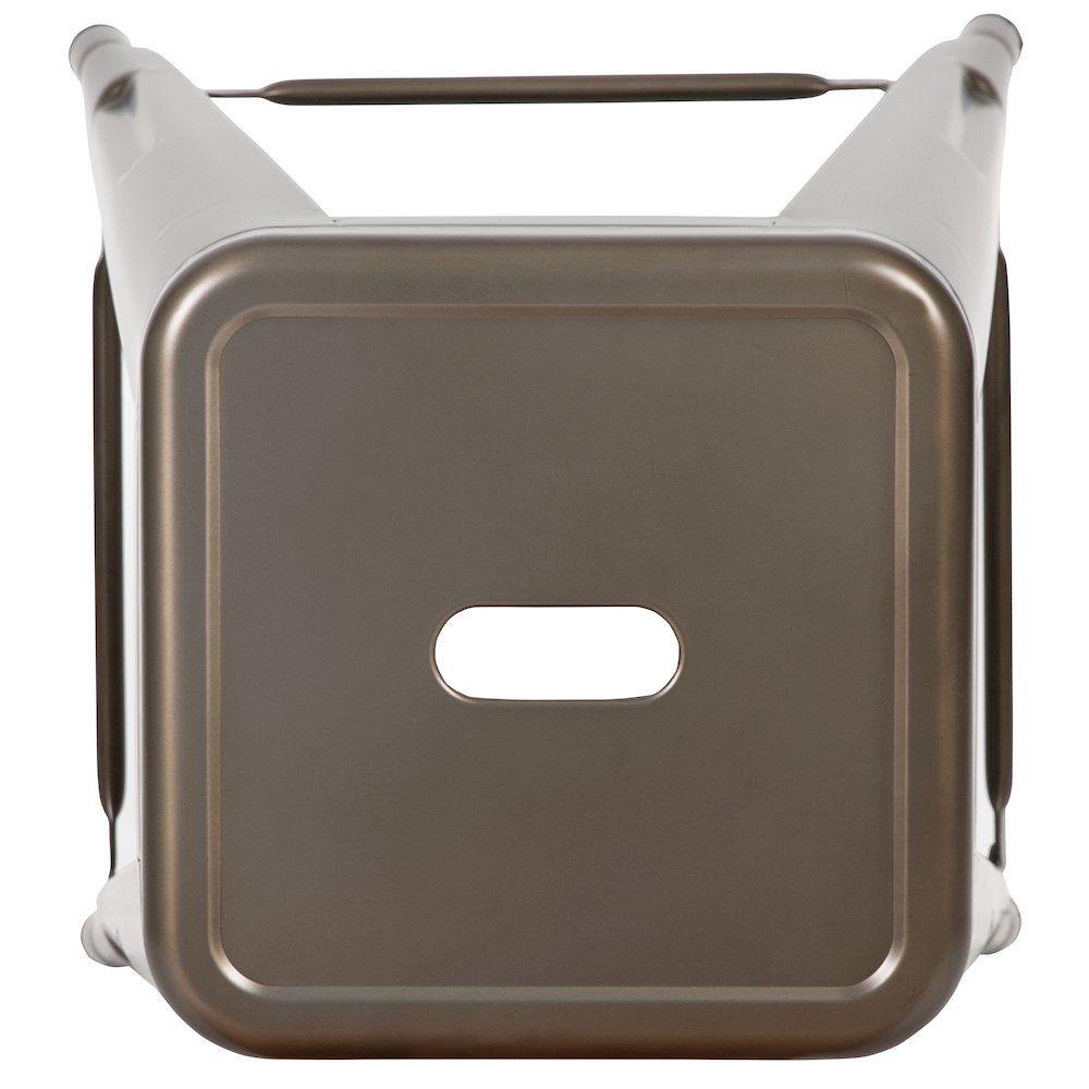 Modern Industrial Metal Stool in Gun Metal Gray. Picture 11