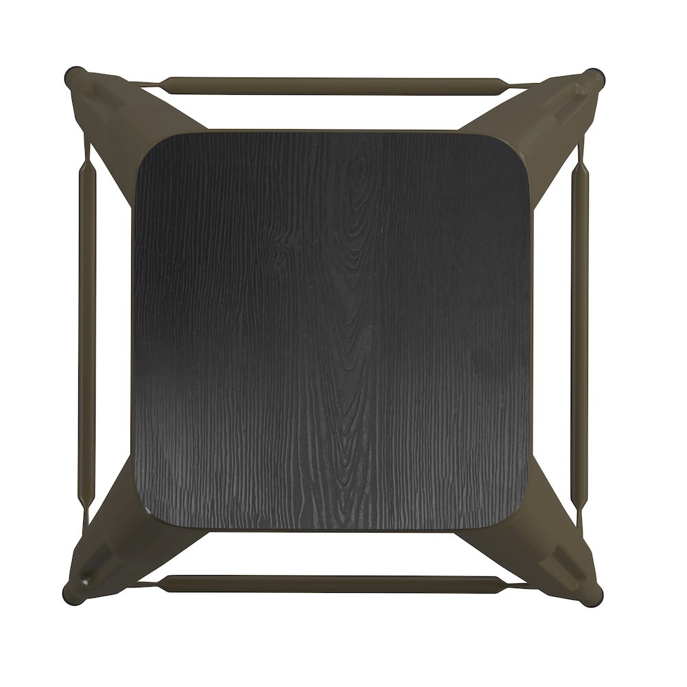 Modern Industrial Metal Counter Stool with Poly Resin Seat, Set of 4. Picture 12