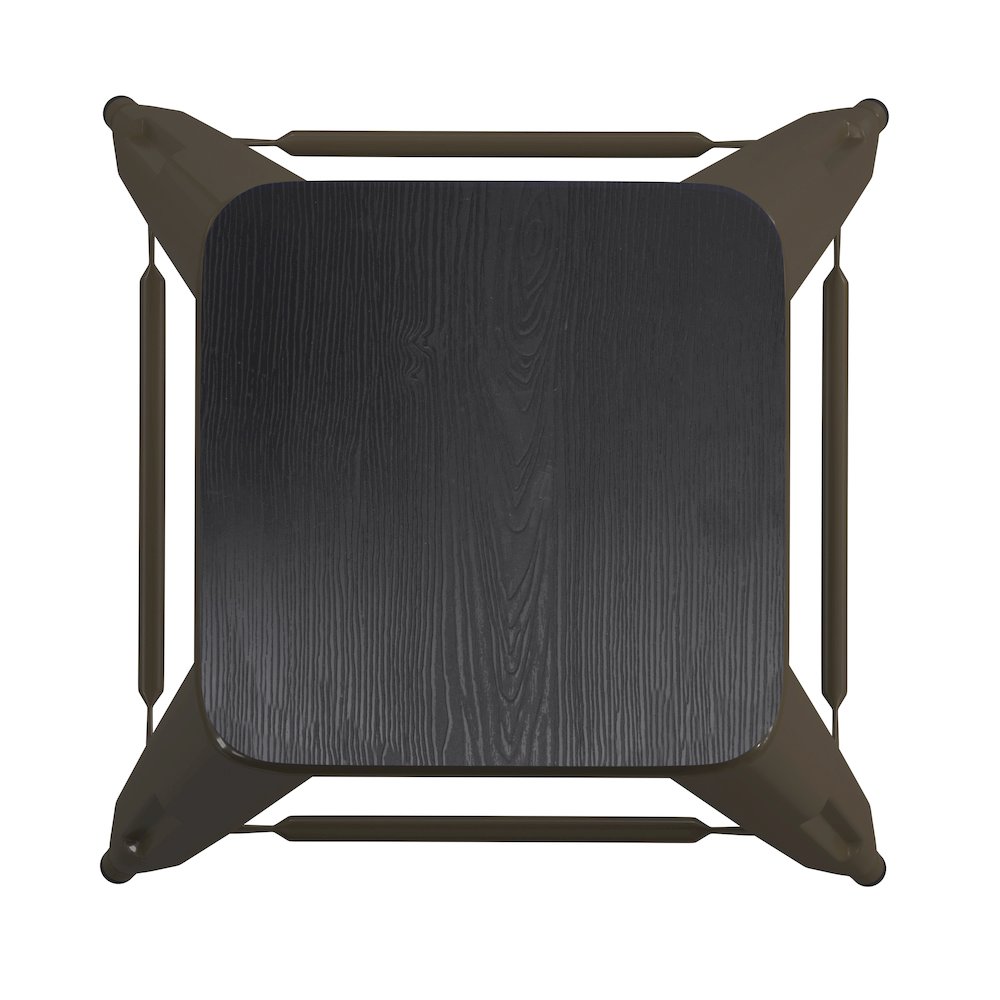 Modern Industrial Metal Bar Stool with Poly Resin Seat, Set of 4. Picture 12