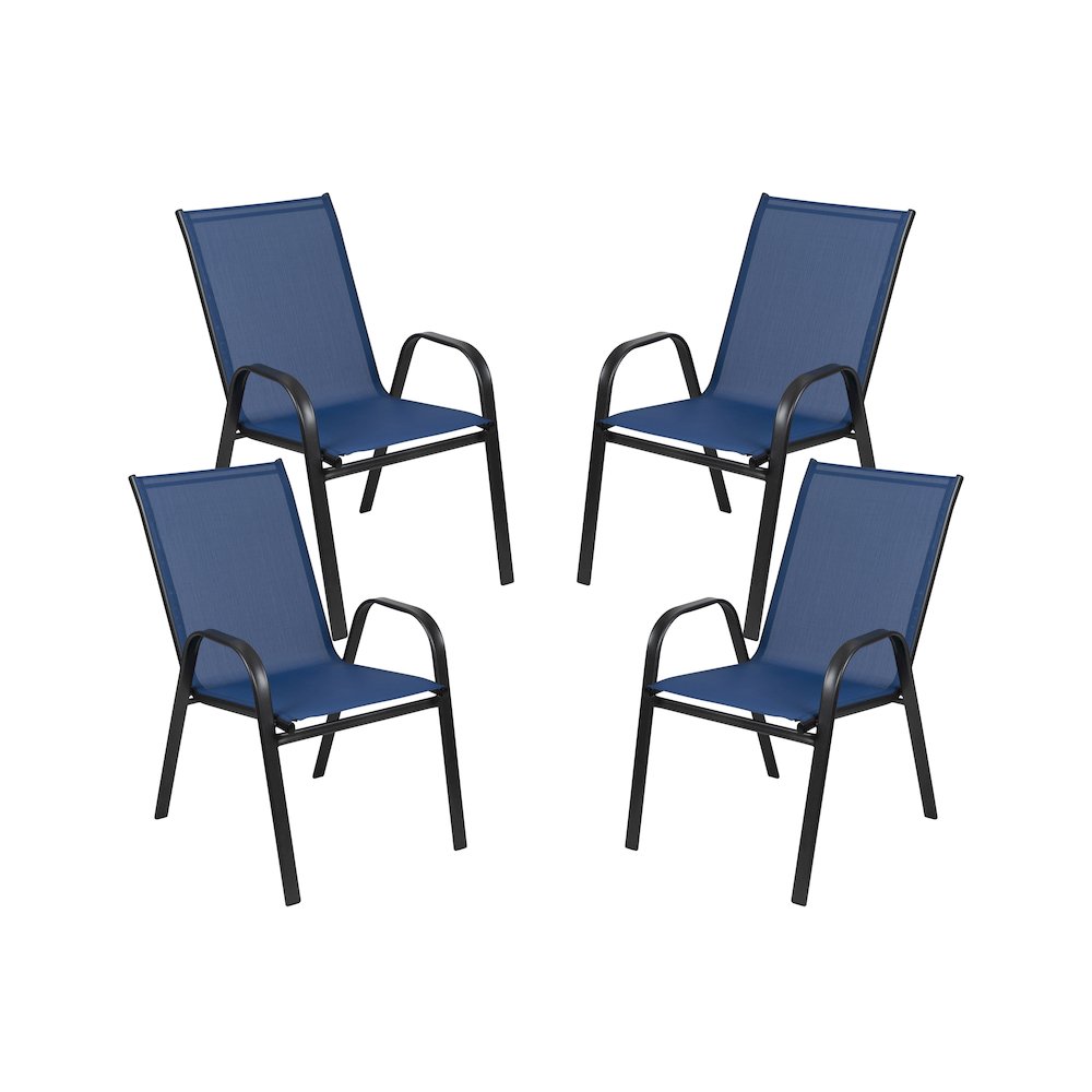 Set of 4 Sling Patio Chairs for Restaurant and Residential Outdoor Spaces. Picture 3