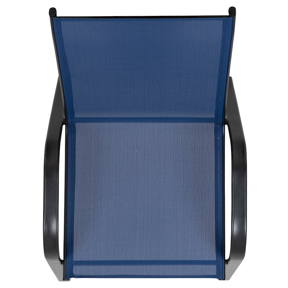 Set of 4 Sling Patio Chairs for Restaurant and Residential Outdoor Spaces. Picture 12