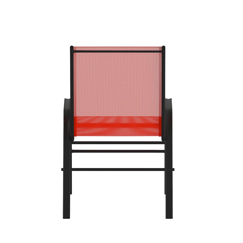 4PK Red Patio Stack Chair. Picture 9