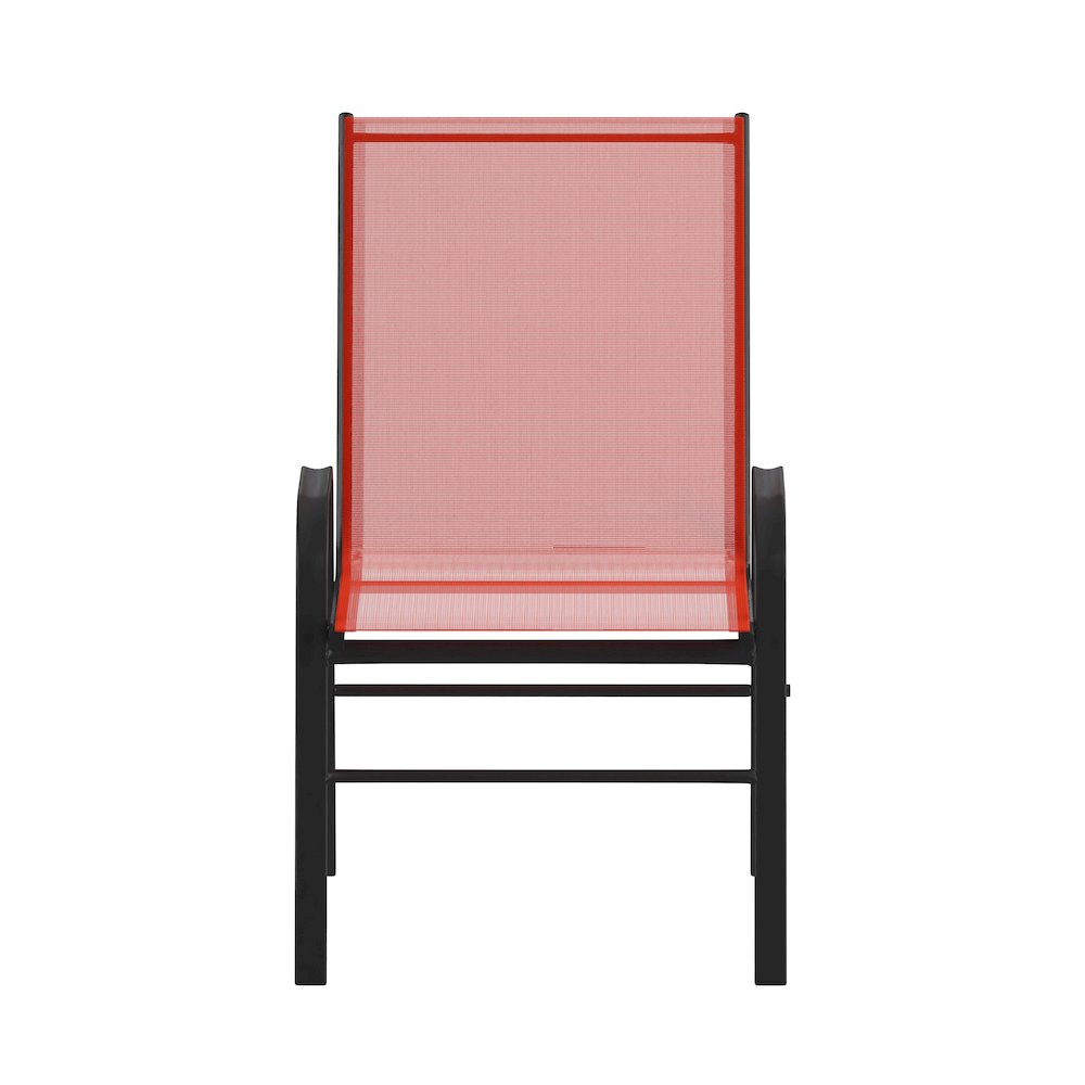 4PK Red Patio Stack Chair. Picture 12