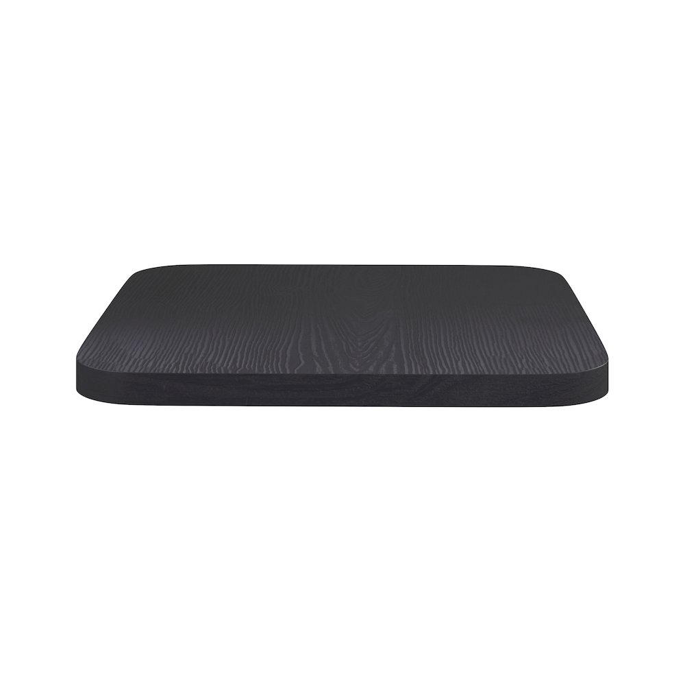 Perry Poly Resin Wood Square Seat with Rounded Edges for Colorful Metal Barstools in Black. Picture 9